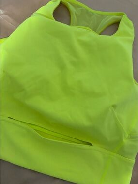 Lululemon Neon Yellow Sports Bra / Cropped Tank
